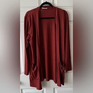 Zenana Dark Rust Cardigan Size 2X